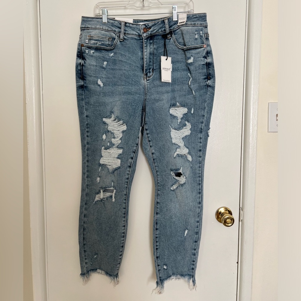 Judy Blue Distressed Blue Jeans